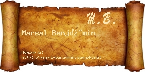 Marsal Benjámin névjegykártya